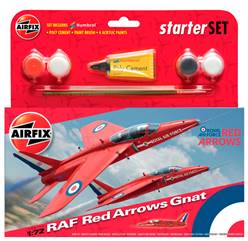 RAF RED ARROWS GNAT (INCLUYE PINTURA, PINCELES Y PEGAMENTO)
