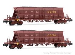 RENFE SET DE 2 VAGONES DE MERCANCIAS TOLVA DE CARBON "SEMAT/CARFE"
