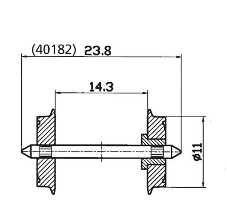 EJES VAGON (11 mm) (2 un)