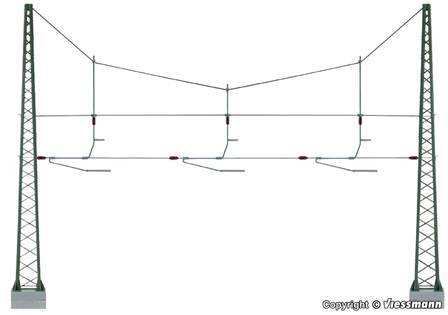 TRANSVERSAL DE CATENARIA MONTADO  PARA 3 VIAS