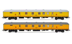 RENFE SET DE 2 FURGONES POSTALES P3-3100 AMARILLOS