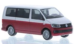 VW T6 PLATEADO ROJO