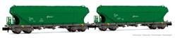 RENFE SET DE 2 VAGONES MERCANCIAS TOLVA TT5 VERDES