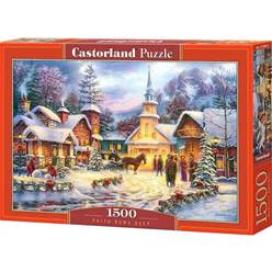 PUZZLE DE 1500 PIEZAS  (47 x 68 cm) - PUEBLO NEVADO EN NAVIDAD