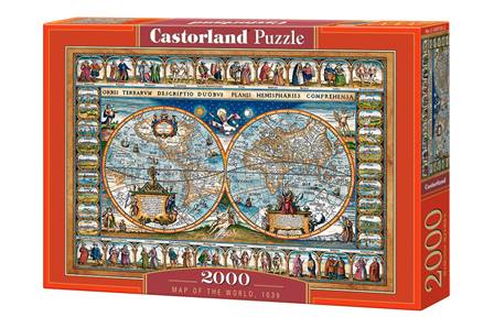 PUZZLE DE 2000 PIEZAS (92 x 68 cm) - MAPA DEL MUNDO