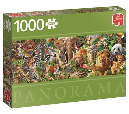 PUZZLE DE 1000 PIEZAS PANORAMICO  (97 X 34 cm) - ANIMALES DE AFRICA