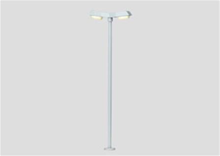 FAROLA DOBLE MODERNA DE CALLE CON LEDS DE LUZ BLANCA (10 cm)