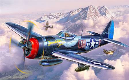 P-47 THUNDERBOLT - CON PEGAMENTO+PINCELES+PINTURA