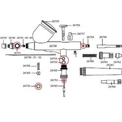 JUNTAS TORICAS PARA AEROGRAFO D-102 (26020-26021)