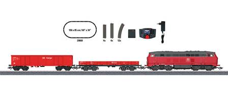 TREN INICIO HO DIGITAL LOCOMOTORA DIESEL+2 VAGONES (150 x 85 cm)