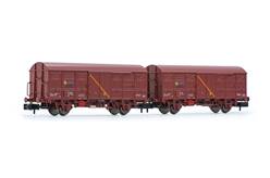 RENFE SET DE 2 VAGONES DE CERRADOS J2 VAGONES AISLANTES