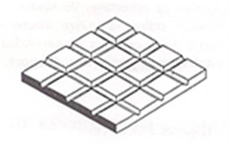 HOJA CUADROS (2,1 x 2,1 mm) (1,0 mm) (30 x 15 cm) ESTIRENO