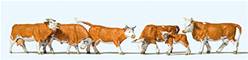 VACAS CON TERNERO (MARRONES Y BLANCAS)