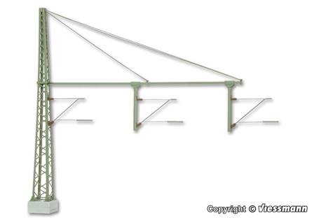 MASTIL DE CATENARIA CON 3 SOPORTES