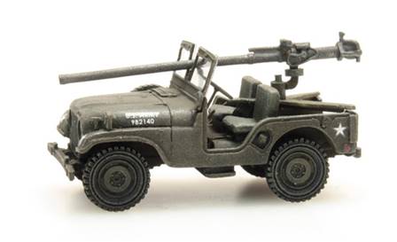US M38 JEEP+106 mm - MONTADO Y PINTADO