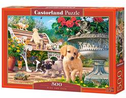 PUZZLE DE 500 PIEZAS (47 x 33 cm)- PERROS Y GATOS