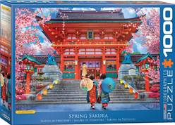 PUZZLE DE 1000 PIEZAS (48 x 68 cm) - SAKURA EN PRIMAVERA