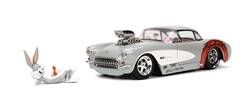 CHEVROLET CORVETTE 1957 GRIS CON FIGURA BUGS BUNNY