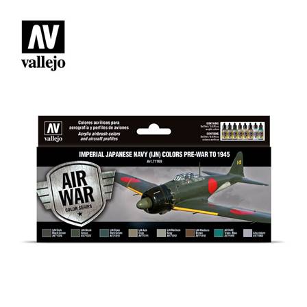 SET DE PINTURAS AVIONES JAPONESES PREGUERRA PARA AEROGRAFO (8 uds)