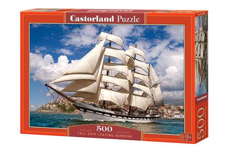 PUZZLE DE 500 PIEZAS (47 x 33 cm)-BARCO ZARPANDO DE HARBOUR