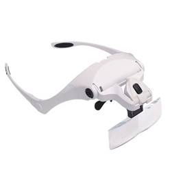 LUPA PARA CABEZA con led (1X, 1,5X, 2X 2,5X Y 3,5 X)