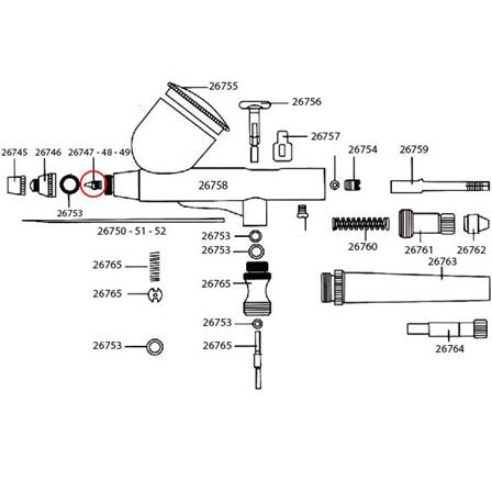 OBTURADOR DE 0,5 mm  PARA D-102. D-103, D116 (26020-26021-26018-26022