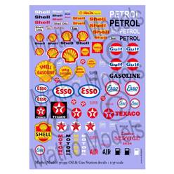 CALCAS DE MARCAS DE COMBUSTIBLES Y ACEITES EN ESCALA 1/35