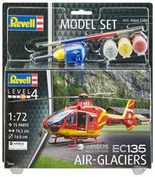 AIRBUS EC135 AIR-GLACIERS+PINTURAS+PINCELES+PEGAMENTO