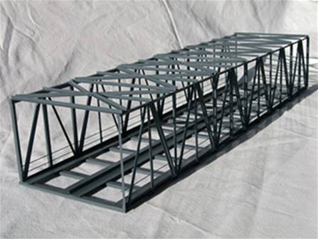 PUENTE VÍA DOBLE (42 x 10,8 x 7,5 cm) METAL -MONTADO Y PINTADO
