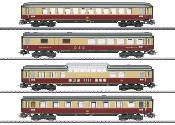 MHI SET DE 4 COCHES RHEINGOLD (UNO CON LUZ DE COLA )- EN METAL