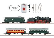 TREN DE INICIO ESCALA Z, LOCOMOTORA CON TENDER+3 COCHES DE VIAJEROS