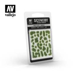 PENACHOS IRREGULARES DE HIERBAS (4 mm,35 uds.) -VERDE MEDIO