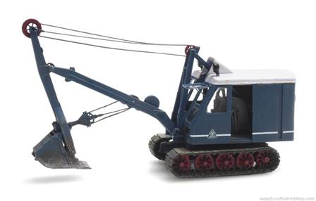 EXCAVADORA KRUPP AZUL - MONTADO Y PINTADO