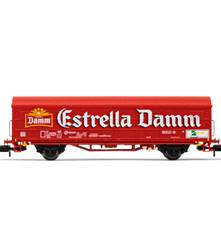 RENFE VAGON CERRADO JPD ROJO ESTRELLA DAMM