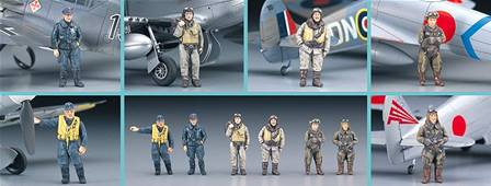 SET DE PILOTOS DE LA WWII (JAPONESES, ALEMANES, BRITANICOS,ETC)