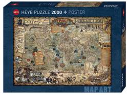 PUZZLE DE 2000 PIEZAS (97 x 69 cm) - MAPAMUNDI DE PIRATAS