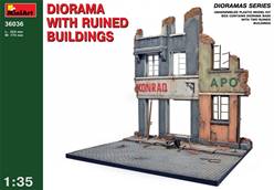 DIORAMA CON EDIFICIOS EN RUINAS