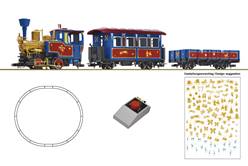 TREN DE LA NAVIDAD - LOCOMOTORA DE VAPOR Y 2 VAGONES