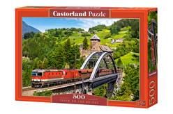 PUZZLE DE 500 PIEZAS (47 x 33 cm)-TREN SOBRE EL PUENTE