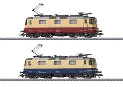 SUIZA SBB SET DE 2 LOCOMOTORAS ELECTRICAS RE 421