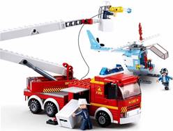 CAMION Y HELICOPTERO DE BOMBEROS