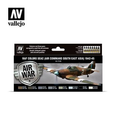 SET DE PINTURAS AVIONES INGLESES DE LA RAF PARA AEROGRAFO (8 uds)