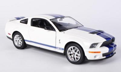 FORD MUSTANG SHELBY GT 500 2007 AZUL/BLANCO