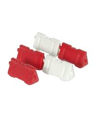 5 BARRERAS JERSEY DE PLASTICO (BLANCO/ROJO)