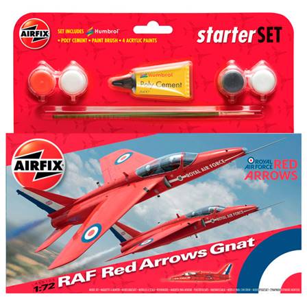 RAF RED ARROWS GNAT (INCLUYE PINTURA, PINCELES Y PEGAMENTO)