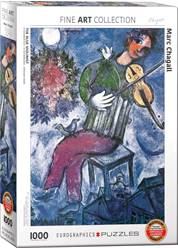 PUZZLE DE 1000  PIEZAS (48 x 68 cm) -  EL VIOLINISTA AZUL- CHAGALL