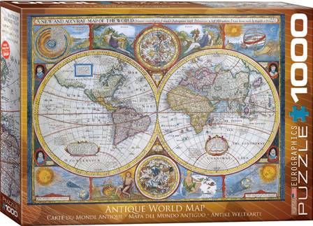 PUZZLE DE 1000 PIEZAS MAPA DEL MUNDO ANTIGUO - ANTIQUE WORLD MAP