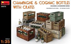 BOTELLAS DE CHAMPAN Y COÑAC EN CAJAS 