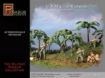 TROPAS AMERICANAS EN VIETNAM (2 bases de escena+40 soldados)
