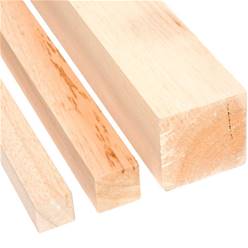 Listones madera Manzonia 3 x 3 x 1000 mm. Paquete de 10 unidades. Marca  Constructo. Ref: 480129. 